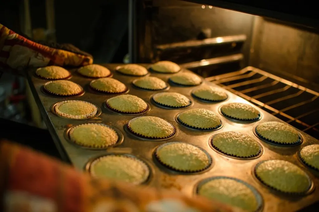 cupcakes baking on stove